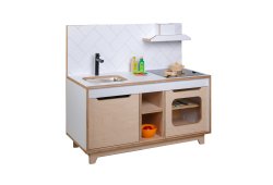 Wooden Plywood Kitchen for early learning WHITE