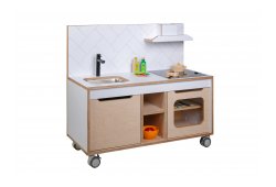 Wooden Plywood Kitchen for early learning WHITE